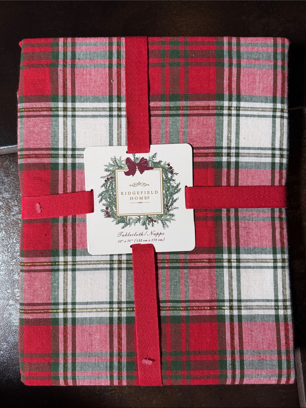 Red & Green Plaid Tablecloth